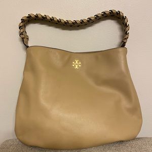 Tory Burch Hobo Bag  In Tan Leather